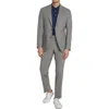 Jack Victor Dean Soft Constructed Stretch Wool Suit In Medium Grey
