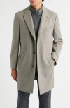 Jack Victor Delroy Wool Overcoat In Brown