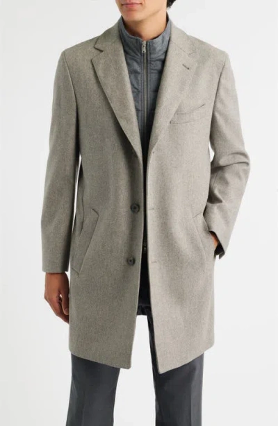Jack Victor Delroy Wool Overcoat In Brown