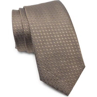 Jack Victor Dot Cotton & Silk Blend Tie In Champagne