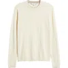 Jack Victor Drummond Tipped Combed Cotton Sweater In Sand