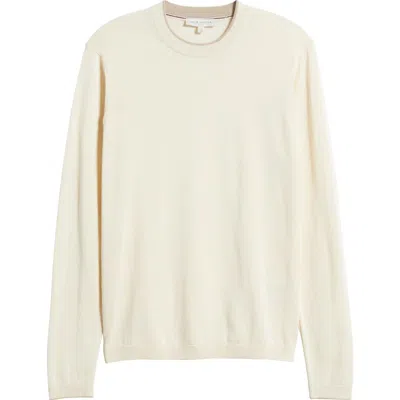Jack Victor Drummond Tipped Combed Cotton Sweater In Sand