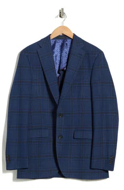 Jack Victor Elex Plaid Wool Blend Sport Coat In Blue