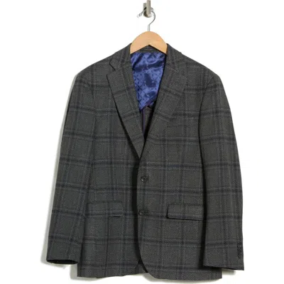 Jack Victor Elex Plaid Wool Blend Sport Coat In Gray