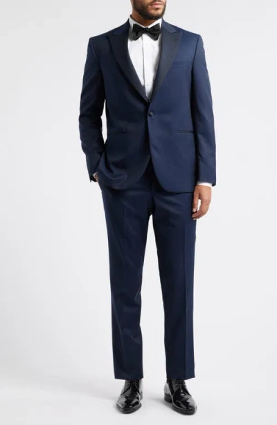 Jack Victor Elwood Contemporary Fit Navy Wool Tuxedo In Blue
