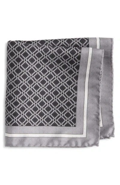 Jack Victor Equestrian Silk Pocket Square In Gold