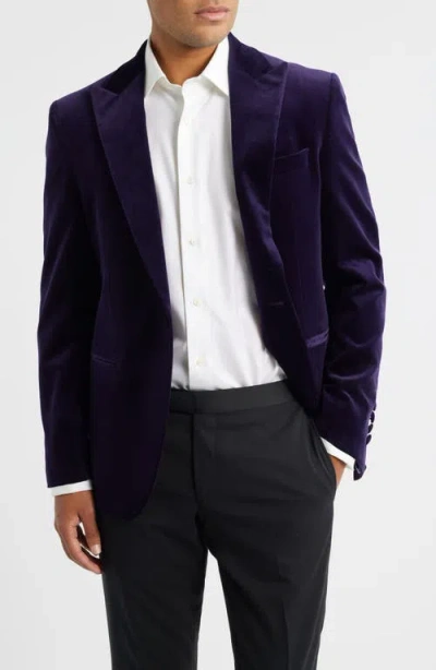 Jack Victor Erie Purple Stretch Velvet Dinner Jacket