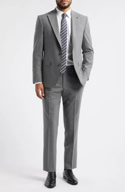 Jack Victor Espirit Solid Stretch Wool Suit In Grey