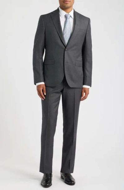 Jack Victor Esprit Birdseye Wool Suit In Gray