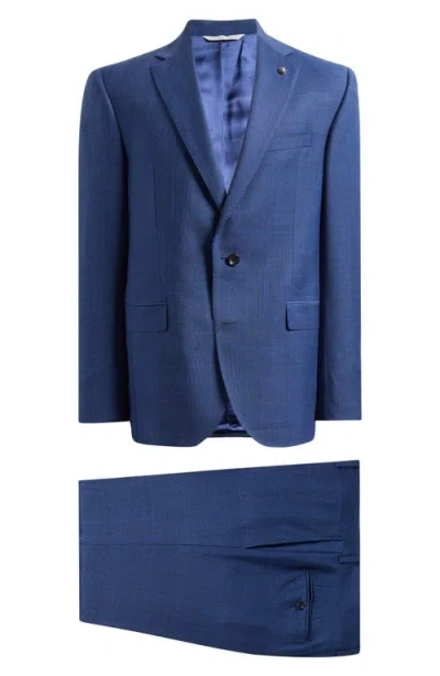 Jack Victor Esprit Blue Deco Plaid Wool Suit