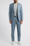 Jack Victor Esprit Blue Microcheck Wool Suit In Blue