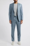 Jack Victor Esprit Blue Microcheck Wool Suit In Light Blue