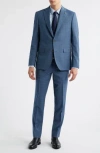 Jack Victor Esprit Box Check Suit In Blue