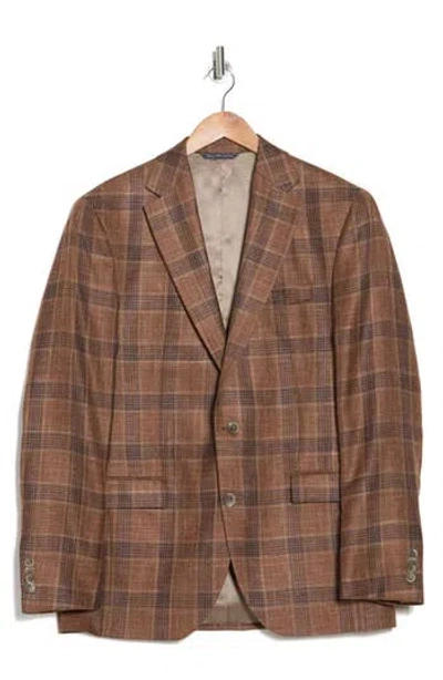 Jack Victor Esprit Check Sport Coat In Taupe