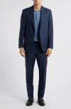 Jack Victor Esprit Check Wool Suit In Blue