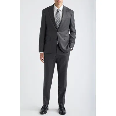 Jack Victor Esprit Contemporary Fit Charcoal Grey Slub Super 120s Wool Suit