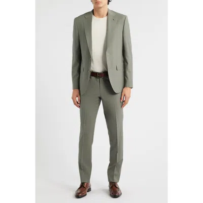 Jack Victor Esprit Contemporary Fit Sage Green Wool Blend Suit In Gray