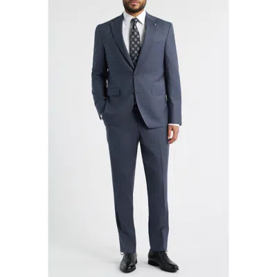 Jack Victor Esprit Navy Microchek Wool Suit In Blue