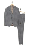 Jack Victor Esprit Plaid Gray Wool Suit In Gray