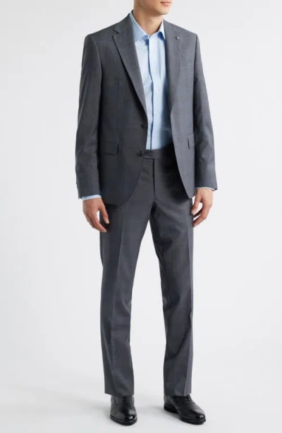 Jack Victor Esprit Plaid Suit In Gray