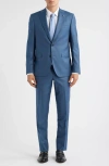 Jack Victor Esprit Regular Fit Blue Super 110s Sharkskin Suit In Blue