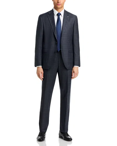 Jack Victor Esprit Regular Fit Melange Tonal Windowpane Suit In Gray