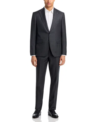 Jack Victor Esprit Regular Fit Sharkskin Suit In Black