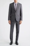 Jack Victor Esprit Screen Check Suit In Gray