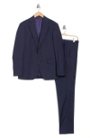 Jack Victor Esprit Solid Blue Wool Suit In Blue