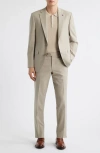 Jack Victor Esprit Solid Stretch Suit In Neutral