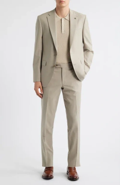 Jack Victor Esprit Solid Stretch Suit In Neutral