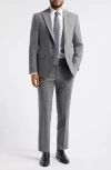 Jack Victor Espirit Solid Stretch Wool Suit In Gray