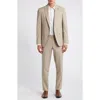 JACK VICTOR JACK VICTOR ESPRIT SOLID TAN WOOL SUIT