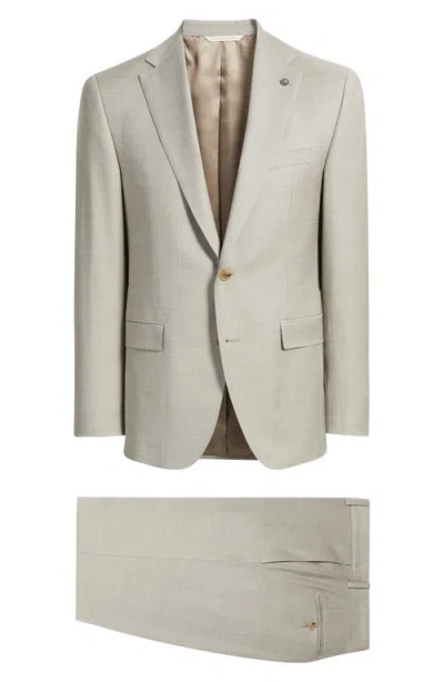 Jack Victor Esprit Tan Mélange Wool Suit In Gray