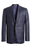 Jack Victor Esprit Windowpane Check Wool Sport Coat In Navy