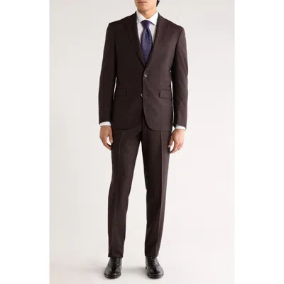 Jack Victor Expo Wool Suit In Brown