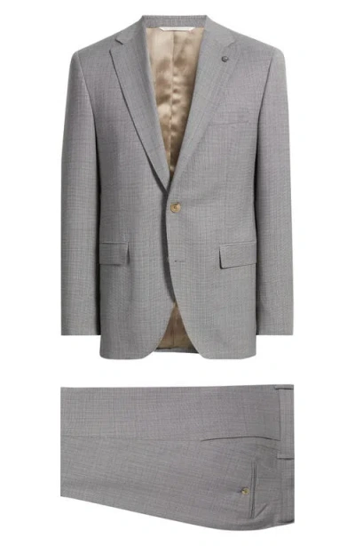 Jack Victor Exprit Dark Light Grey Mélange Wool Suit In Gray