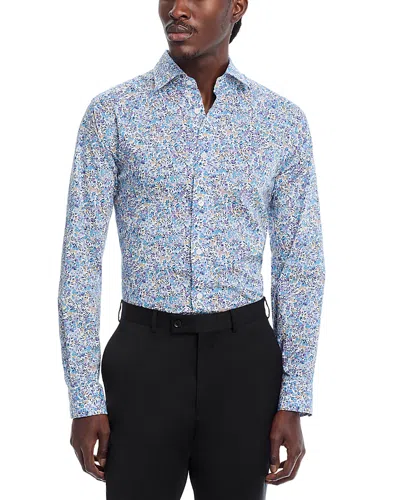 Jack Victor Floral Print Shirt In Lavender