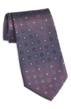 Jack Victor Floral Silk Tie In Purple