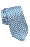 Jack Victor Gervais Chevron Jacquard Silk Tie In Blue