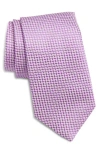 Jack Victor Gervais Chevron Jacquard Silk Tie In Pink