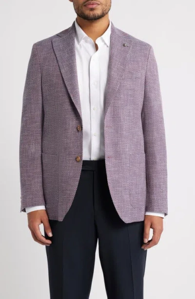 Jack Victor Hamptom Basketweave Comfortwear Sport Coat In Purple