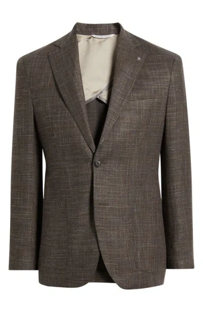 Jack Victor Hampton Brown Slub Wool Blend Sport Coat