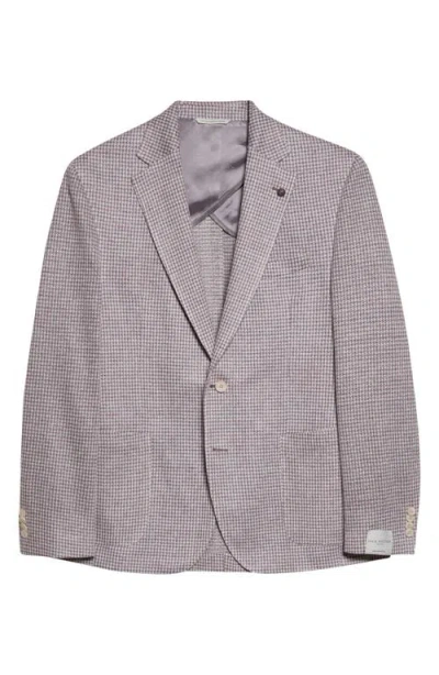 Jack Victor Hampton Knit Houndstooth Sportcoat In Gray