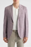 Jack Victor Hampton Lavendar Solid Sport Coat In Brown