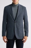 Jack Victor Hampton Microchcheck Stretch Wool Sport Coat In Blue