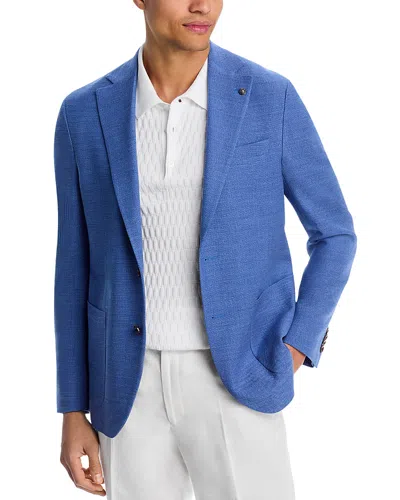Jack Victor Hampton Regular Fit Textured Jersey Soft Jacket In Blue