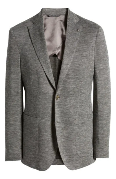 Jack Victor Hartford Wool & Silk Blend Piqué Sport Coat In Grey