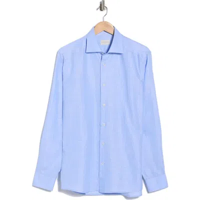 Jack Victor Herschel Linen & Tencel™ Blend Button-up Shirt In Blue