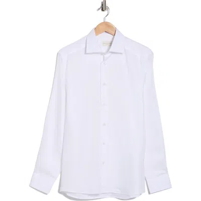 Jack Victor Herschel Linen & Tencel™ Blend Button-up Shirt In White